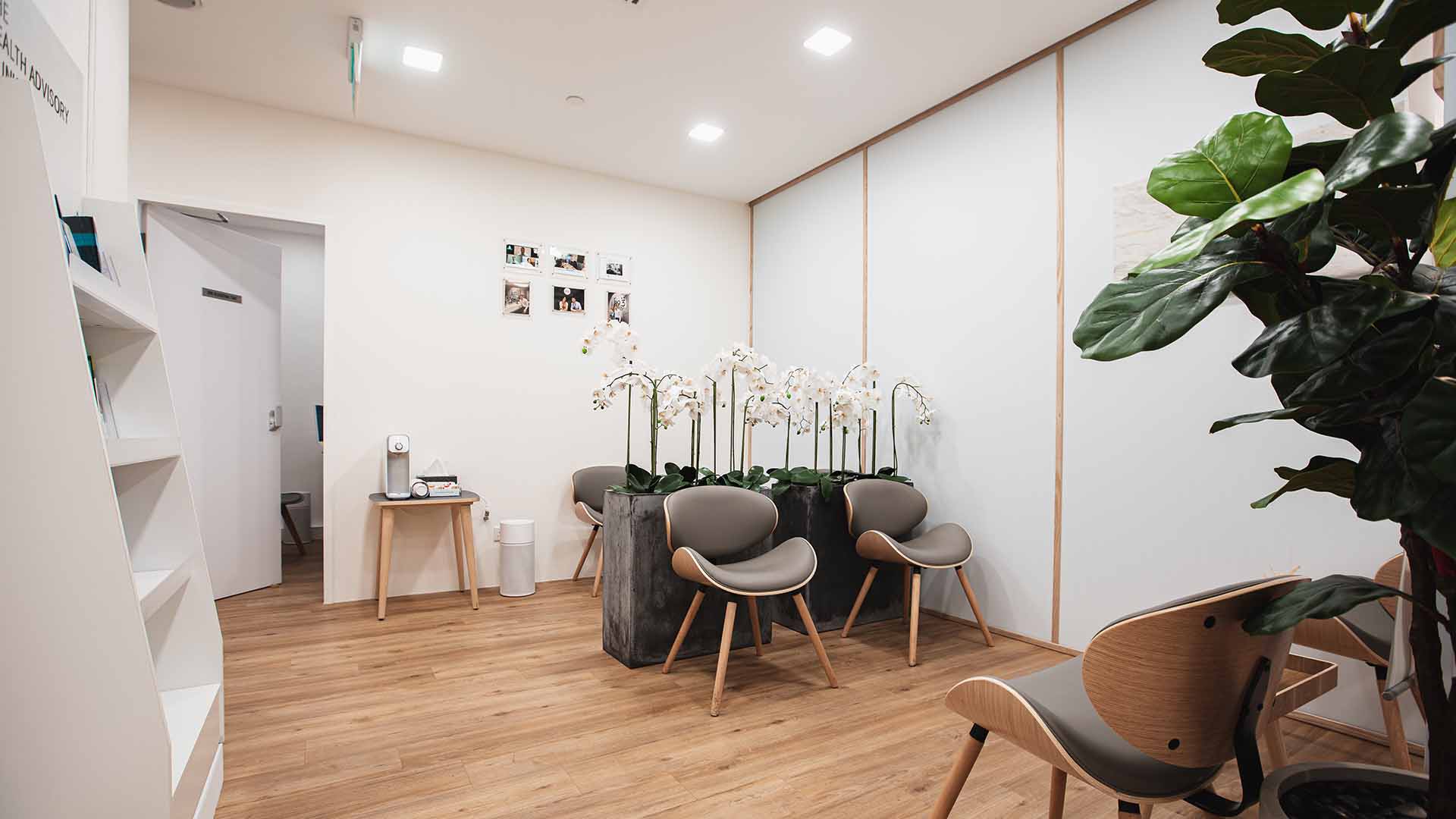 Waiting area of the health advisory clinic
